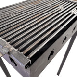 Gratar Gradina 50 x 35 cm cu bare rotunde din otel 8mm , pentru camping, Picnic - BUZ.RO