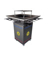 Gratar Gradina cu plita 10 mm Fire Pit 75x75 cm din fier pe lemne, pentru terasa FARA BLAT DE LEMN - BUZ.RO