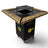 Gratar gradina cu plita 75x75 cm, Fire Pit din otel 10 mm pe lemne cu BLAT DE LEMN Ars - BUZ.RO