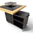 Gratar gradina cu plita 95 cm + blat lemn Firepit din otel 10 mm - BUZ.RO
