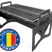 Gratar Gradina, din otel carbon, pentru camping, gradina, 50x30x30cm, grosime 3mm