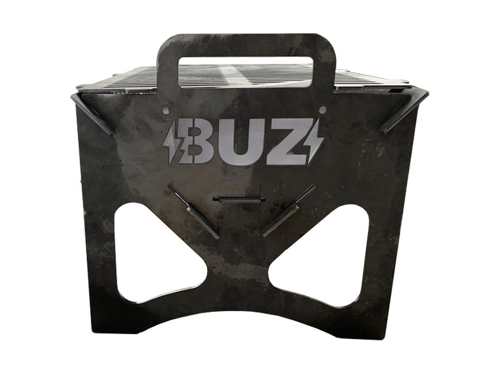 Gratar Gradina, din otel carbon, pentru camping, gradina, 50x30x30cm, grosime 3mm - BUZ.RO