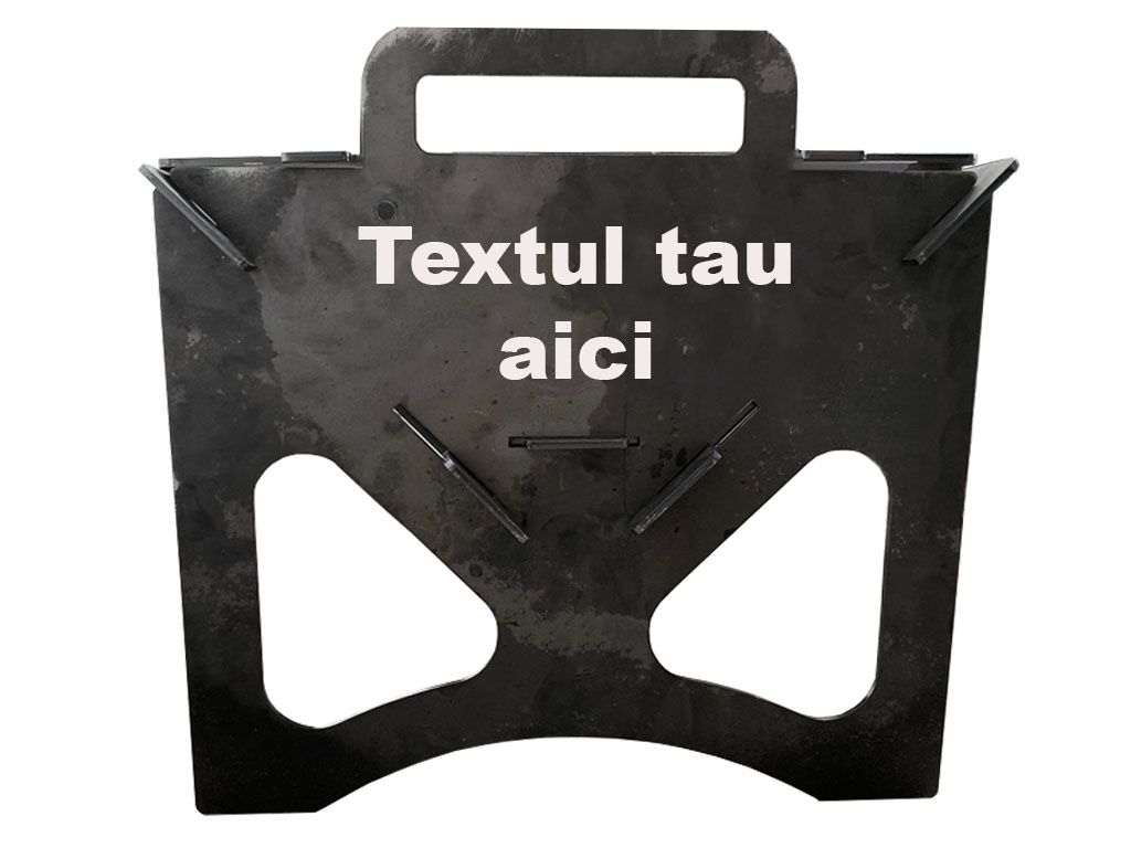 Gratar Gradina, din otel carbon, pentru camping, gradina, 50x30x30cm, grosime 3mm - BUZ.RO