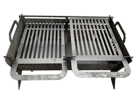 Gratar Gradina, din otel carbon, pentru camping, gradina, pliabil, 65.6x48.6x35.7cm, grosime 3mm - BUZ.RO