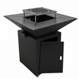 Gratar Gradina Fire Pit cu plita 95x 95 cm din otel 10 mm, FARA blat de lemn - BUZ.RO