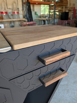 Gratar Gradina Mastodont Bucatarie Outdoor Mobila Premium Cuptor Pizza, Plita/Soba Blat Lemn Masiv - BUZ.RO