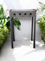 Gratar Gradina portabil 50 x 35 cm bare rotunde din otel 8mm , Personalizabil, Demontabil - BUZ.RO