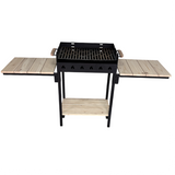 Gratar gradina portabil, cu masa lucru,  reglabil pe inaltime de gatire , din otel carbon, suport de lucru, pentru camping, 65X45X95 CM 3 mm grosime tabla