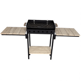 Gratar gradina portabil, cu masa lucru, reglabil pe inaltime de gatire , din otel carbon, suport de lucru, pentru camping, 65X45X95 CM 3 mm grosime tabla - BUZ.RO