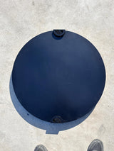 Gratar Gradina Rotund plita 10 mm Fire Pit 73 cm din fier pe lemne, pentru terasa, modelul floare - BUZ.RO