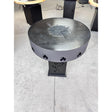 Gratar Gradina Rotund plita 10 mm Fire Pit 73 cm din fier pe lemne, pentru terasa, modelul floare - BUZ.RO