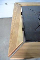 Gratar Gradina si Curte | Plita Otel 75x75 cm | Mobil pe Roti | Inaltator Ceaun Inclus - BUZ.RO