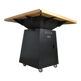 Gratar Gradina si Curte | Plita Otel 75x75 cm | Mobil pe Roti | Inaltator Ceaun Inclus - BUZ.RO