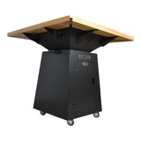 Gratar Gradina si Curte | Plita Otel 75x75 cm | Mobil pe Roti | Inaltator Ceaun Inclus - BUZ.RO