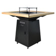Gratar Gradina si Curte | Plita Otel 75x75 cm | Mobil pe Roti | Inaltator Ceaun Inclus - BUZ.RO