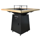 Gratar Gradina si Curte | Plita Otel 75x75 cm | Mobil pe Roti | Inaltator Ceaun Inclus - BUZ.RO