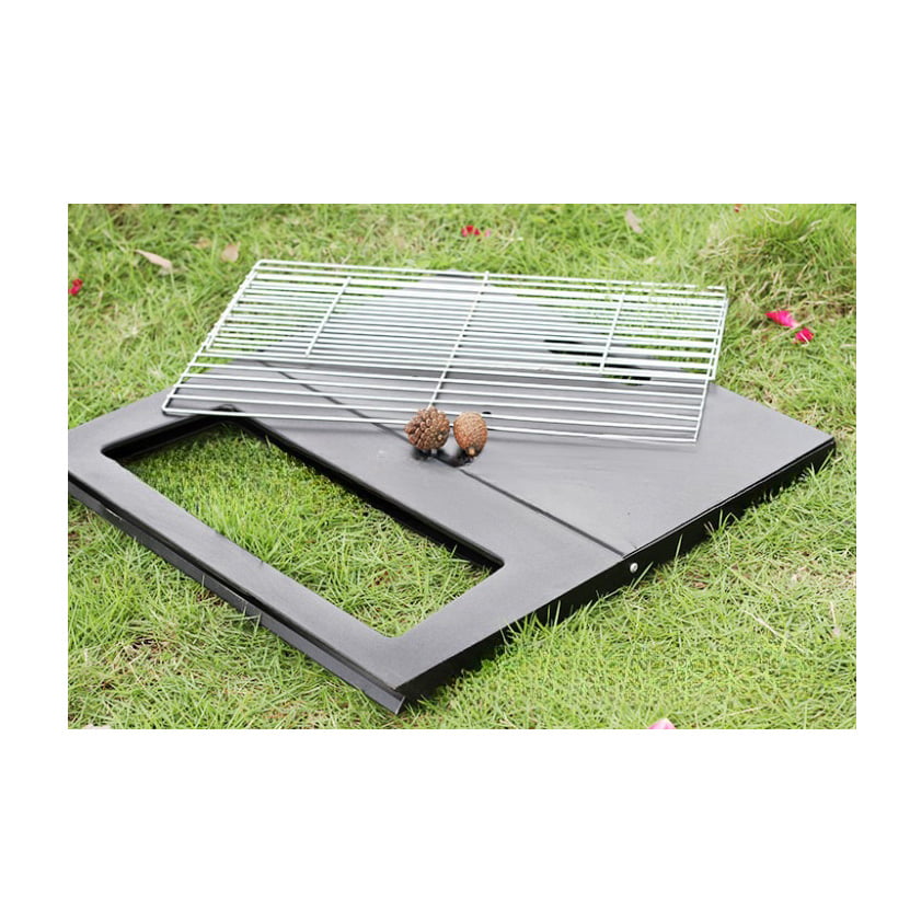Gratar de gradina si portabil, slim, negru, dimensiuni 45x30x35cm