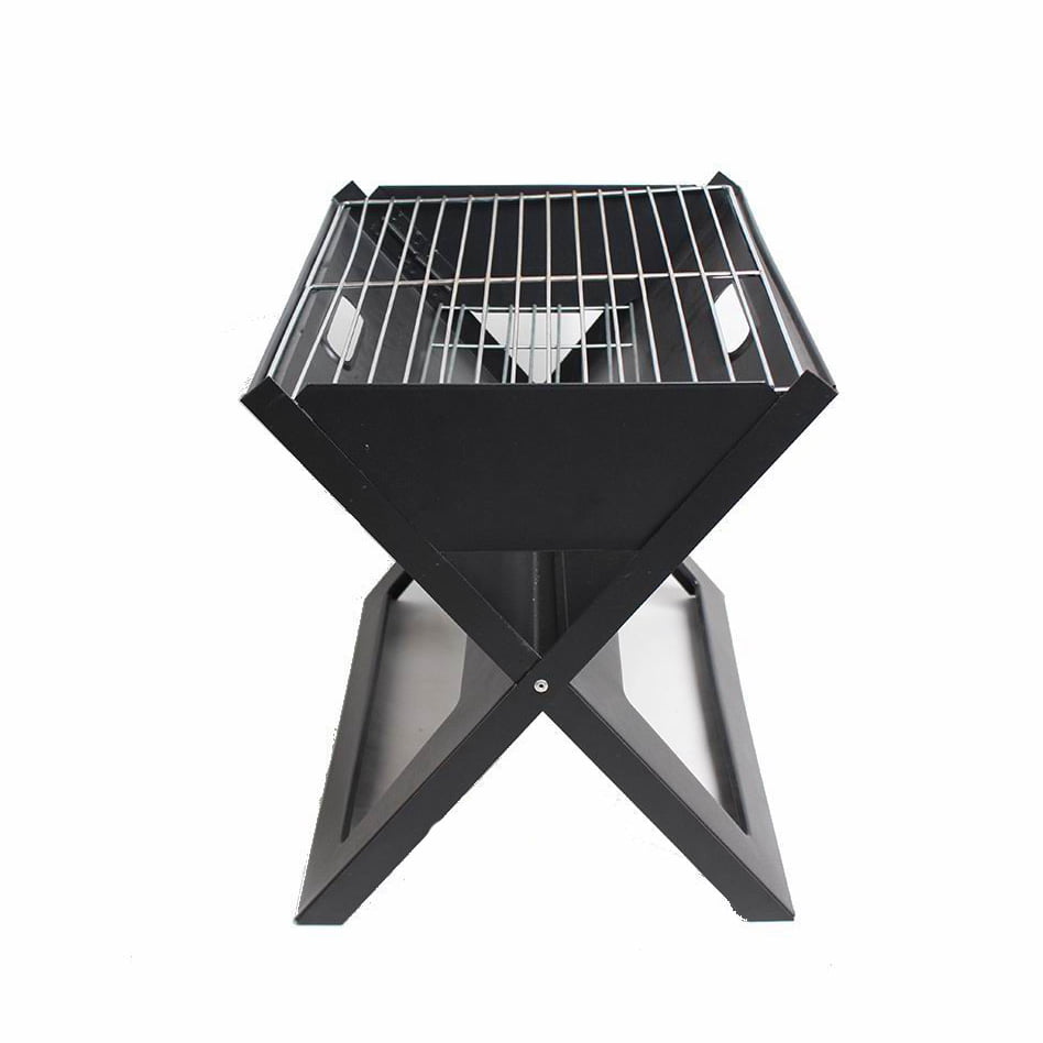 Gratar de gradina si portabil, slim, negru, dimensiuni 45x30x35cm