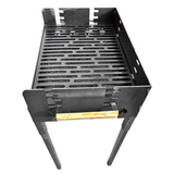 Gratar gradina portabil, cu masa lucru,  reglabil pe inaltime de gatire , din otel carbon, suport de lucru, pentru camping, 65X45X95 CM 4 mm Grosime tabla