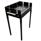 Gratar gradina portabil, cu masa lucru,  reglabil pe inaltime de gatire , din otel carbon, suport de lucru, pentru camping, 65X45X95 CM 4 mm Grosime tabla