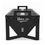 Gratar Portabil de Camping | Otel Masiv cu Placa Plancha si Grill - BUZ.RO