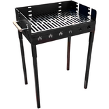 Gratar gradina portabil, cu masa lucru,  reglabil pe inaltime de gatire , din otel carbon, suport de lucru, pentru camping, 65X45X95 CM 3 mm grosime tabla