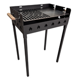 Gratar portabil+ plita, reglabil pe inaltime de gatire , din otel carbon, pentru camping, gradina, 65X45X95 CM