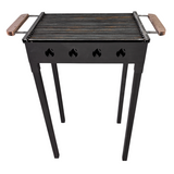 Gratar portabil, reglabil pe inaltime de gatire , cu bare rotunde din otel 8mm carbon, pentru camping, gradina