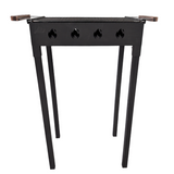 Gratar portabil, reglabil pe inaltime de gatire , cu bare rotunde din otel 8mm carbon, pentru camping, gradina