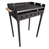 Gratar portabil, reglabil pe inaltime de gatire , cu bare rotunde din otel carbon, pentru camping, gradina, 65X45X95 CM Grosime tabla 4 mm - BUZ.RO