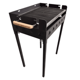 Gratar portabil, reglabil pe inaltime de gatire , cu bare rotunde din otel carbon, pentru camping, gradina, 65X45X95 CM Grosime tabla 4 mm - BUZ.RO