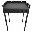Gratar portabil, reglabil pe inaltime de gatire , cu bare rotunde din otel carbon, pentru camping, gradina, 65X45X95 CM Grosime tabla 4 mm - BUZ.RO