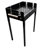 Gratar portabil, reglabil pe inaltime de gatire, din otel carbon, pentru camping, gradina, 65X45X95 CM Grosime Tabla 3 mm - BUZ.RO
