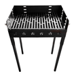 Gratar portabil, reglabil pe inaltime de gatire, din otel carbon, pentru camping, gradina, 65X45X95 CM Grosime Tabla 3 mm - BUZ.RO