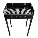 Gratar portabil, reglabil pe inaltime de gatire, din otel carbon, pentru camping, gradina, 65X45X95 CM Grosime Tabla 3 mm - BUZ.RO