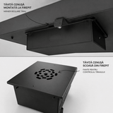 Gratar Rotund de gradina 107cm| plita 75 cm| fire pit cu Plita rotunda 8/10 mm, reglare Tiraj si sertar Cenusa inclus - BUZ.RO