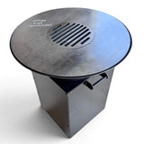 Gratar Rotund de gradina 107cm|diametru 75 cm| fire pit cu Plita rotunda 6/8/10 mm Otel dur - BUZ.RO