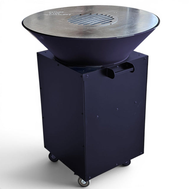 Gratar Rotund de gradina 107cm|diametru 75 cm| fire pit cu Plita rotunda 6/8/10 mm Otel dur - BUZ.RO