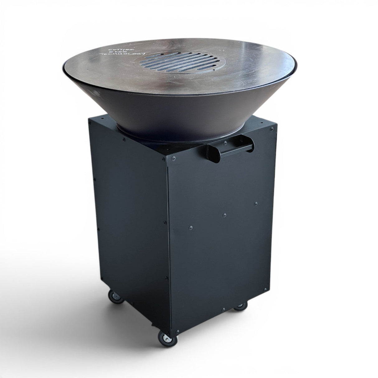 Gratar Rotund de gradina 107cm|diametru 75 cm| fire pit cu Plita rotunda 6/8/10 mm Otel dur - BUZ.RO