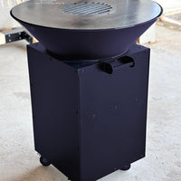 Gratar Rotund de gradina, diametru 75 cm, fire pit cu Plita rotunda 6/8/10 mm Otel dur