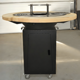 Gratar Rotund de gradina diametru 75 cm fire pit cu Plita rotunda Otel dur - BUZ.RO