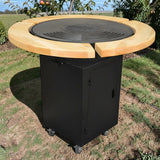 Gratar Rotund de gradina diametru 75 cm fire pit cu Plita rotunda Otel dur - BUZ.RO
