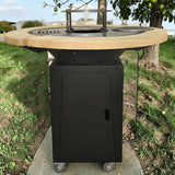 Gratar Rotund de gradina diametru 75 cm fire pit cu Plita rotunda Otel dur - BUZ.RO