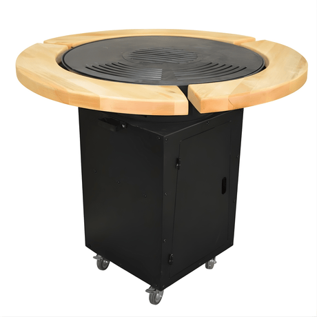 Gratar Rotund de gradina diametru 75 cm fire pit cu Plita rotunda Otel dur - BUZ.RO