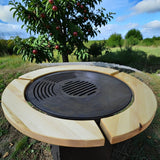 Gratar Rotund de gradina diametru 75 cm fire pit cu Plita rotunda Otel dur - BUZ.RO