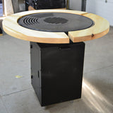Gratar Rotund de gradina diametru 75 cm fire pit cu Plita rotunda Otel dur - BUZ.RO
