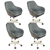 Scaun birou / set scaune birou, modern, din catifea, cu inaltime reglabila intre 50-60 cm