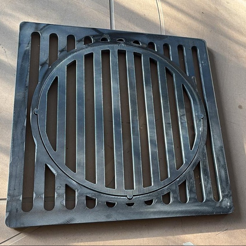 Grill pentru gratar, firepit, din otel 47x47cm, universal, negru - BUZ.RO