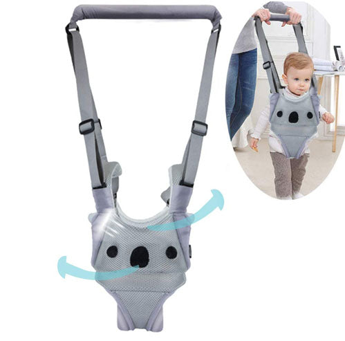 Ham bebe cu suport tip chilot detasabil, premergator, asistare mers, unisex, bumbac, ergonomic, model bufnita