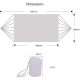 Hamac dublu gradina sau terasa, din bumbac, cu franjuri 200x150 cm, saculet transport, stil boho